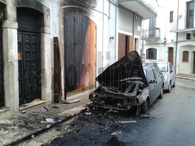 Auto e case incendiate via dannunzio mola marchiata