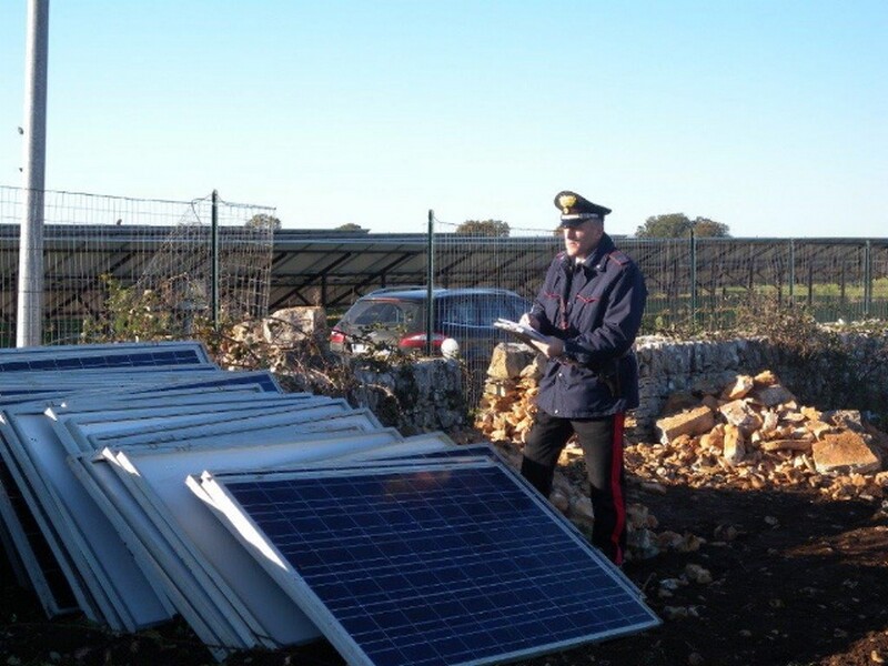 sventato furto pannelli fotovoltaici