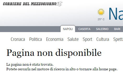 corriere nontrovata