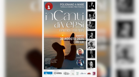 Locandina del concerto all'alba a Polignano