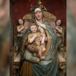 Immagine della scultura della Madonna di Terrarossa, a Turi