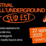 Locandina del festival dell'underground del sud est che si terrà nella sua prima edizione a Noci il 22 agosto 2025