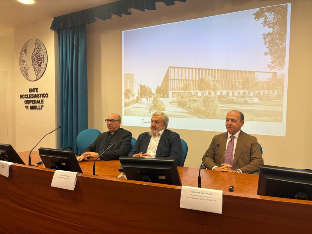 Un terzo Policlinico per la Puglia: accordo tra Università LUM, Regione e Ospedale Miulli